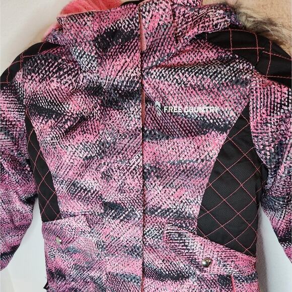 Free Country Girl's Pink XS 5 / 6 Snow Flurry Boarder Jacket - Picture 5 of 7